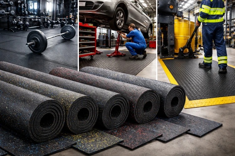 Rubber Matting Applications in Gyms, Workshops and Industrial Areas
