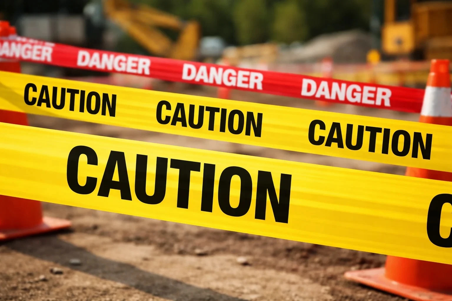 Barrier Tapes For Safety Control And Hazard Area Identification